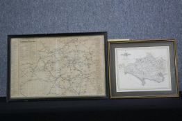 An Edwardian map of the London Suburbs and a modern reprint of a nineteenth century map of