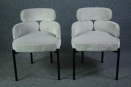 Tub armchairs, a pair, contemporary, Sylvie by Meridiani. H.76cm. (each)