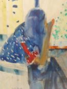 Watercolour, figural study, signed Timothy Brooke. Framed and glazed. H.65.5 W.55 cm