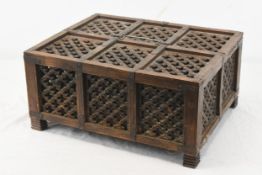Chinese hardwood box. Early twentieth century. H.20 W.43 D.35 cm.