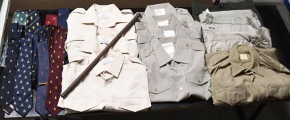 A Good Collection of officer's dress items including shirts (Size 41), trousers, ties and a