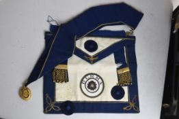 A Masonic Burma Sash and Medal. From the collection of General Botting. H.34 W.39 cm.