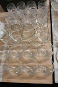 An assortment of wine and sherry glasses. H.6 W.7