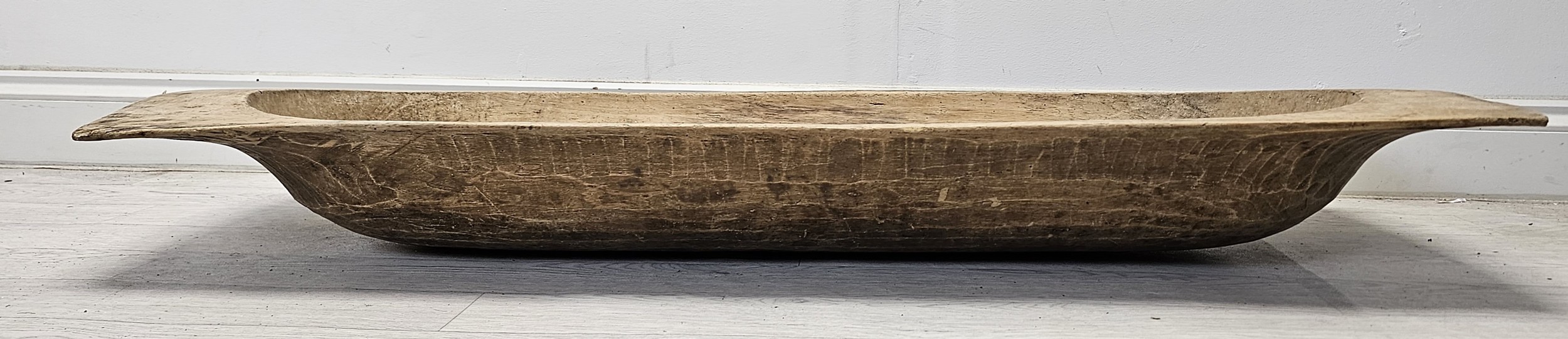 A hollowed wooden dough trough. H.120 W.40cm. - Image 5 of 6