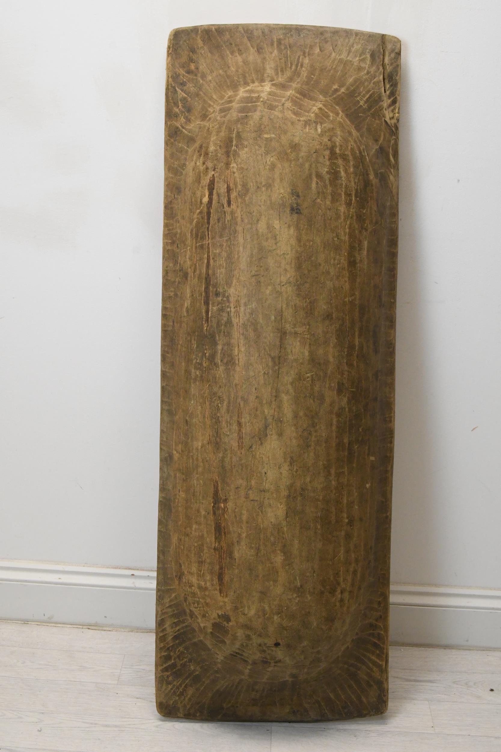 A hollowed wooden dough trough. H.120 W.40cm. - Image 3 of 6