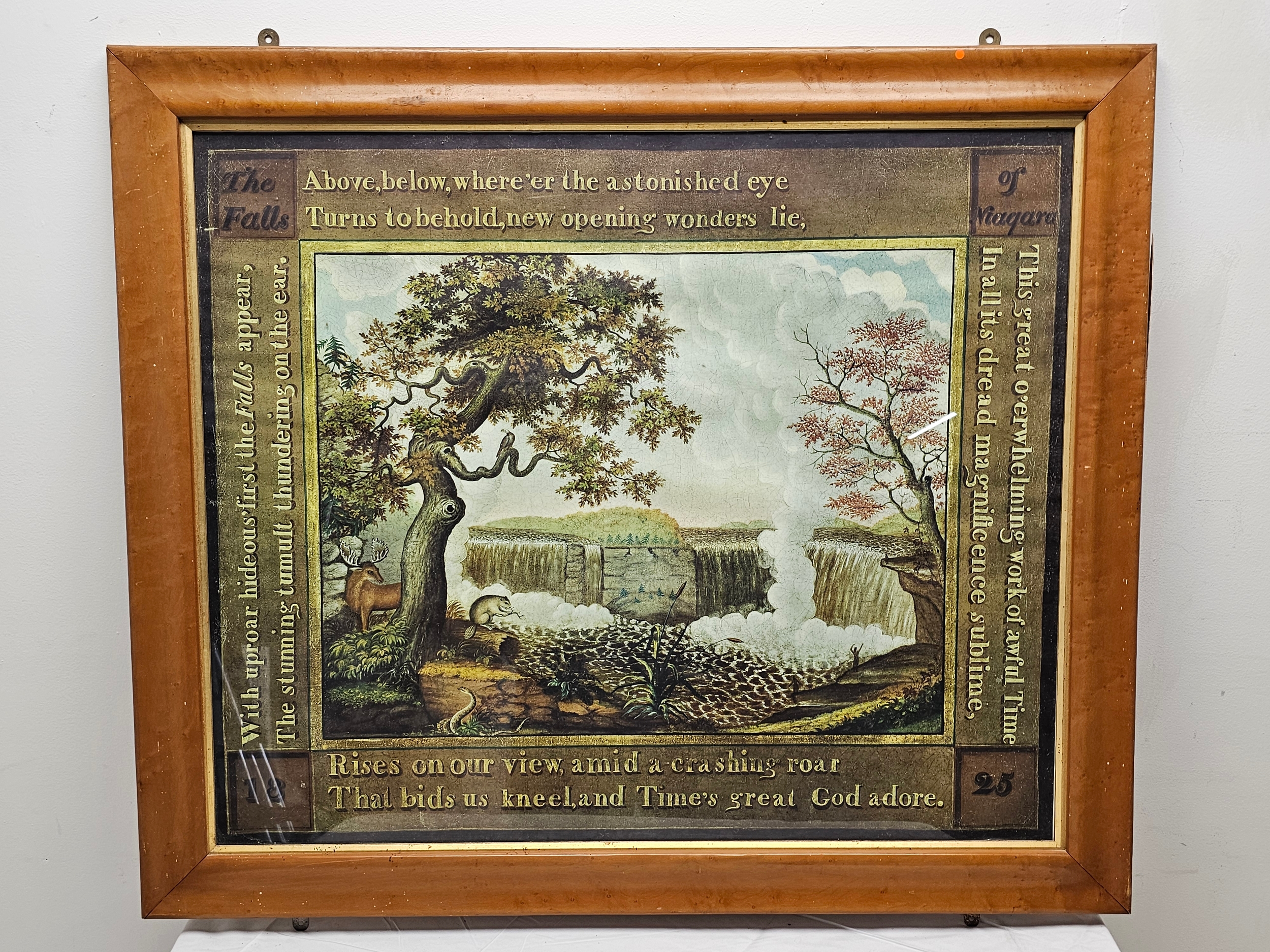 A large print in glazed maple frame with gilt slip. H.72 W.85cm. - Image 2 of 5