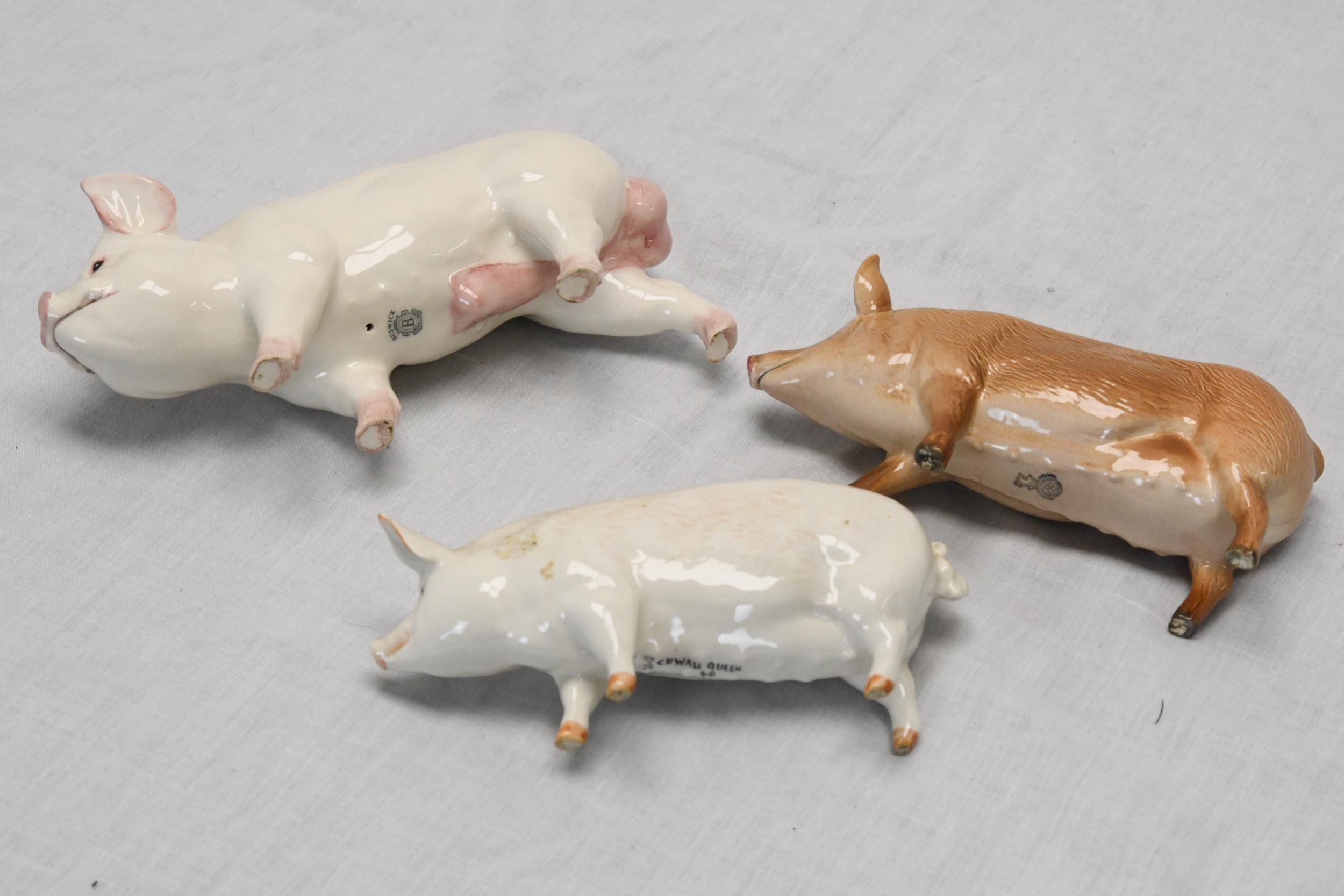 Three Beswick ceramic pigs. - Image 2 of 2