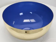 A contemporary glazed metal bowl marked Louis Roe Copenhagen to the underside. H.15 W.30cm.