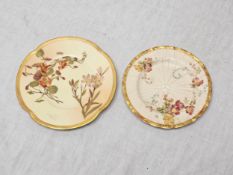 Two Royal Worcester plates with early marks.