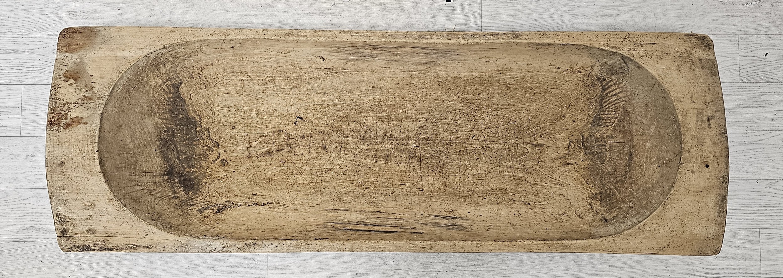 A hollowed wooden dough trough. H.120 W.40cm. - Image 6 of 6