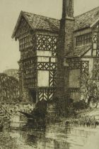 Etching. Little Morton Hall, Cheshire. Signed by the artist in pencil. Framed and glazed. H.47 W.