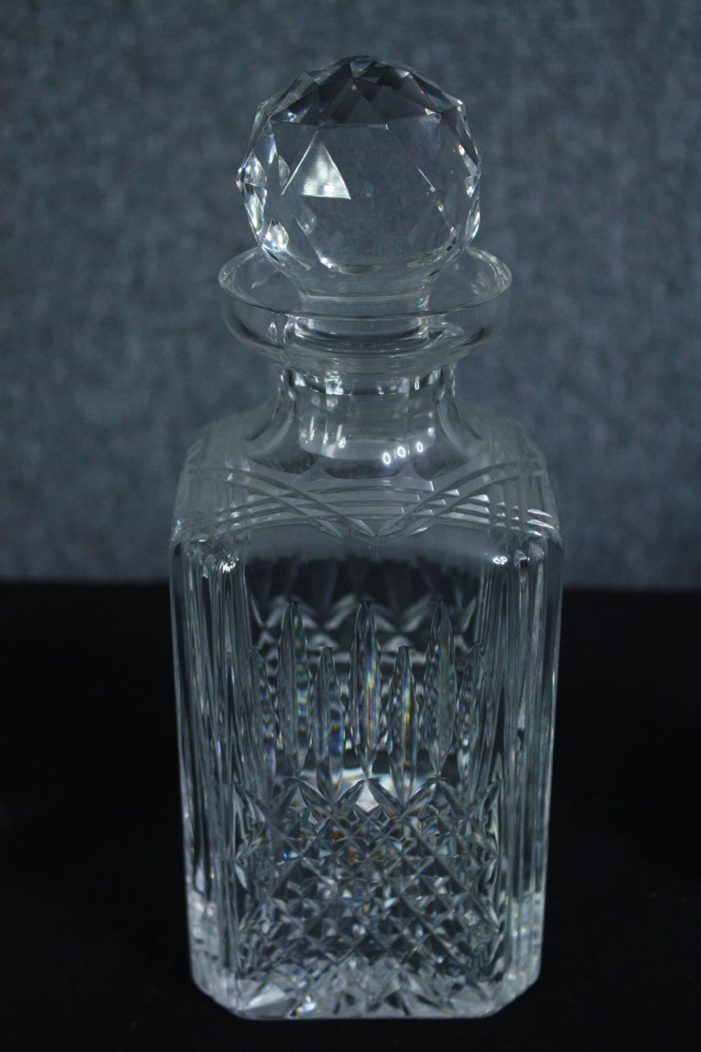 A collection of cut crystal, including a boxed Stuart crystal decanter and two whisky tumblers along - Image 4 of 7