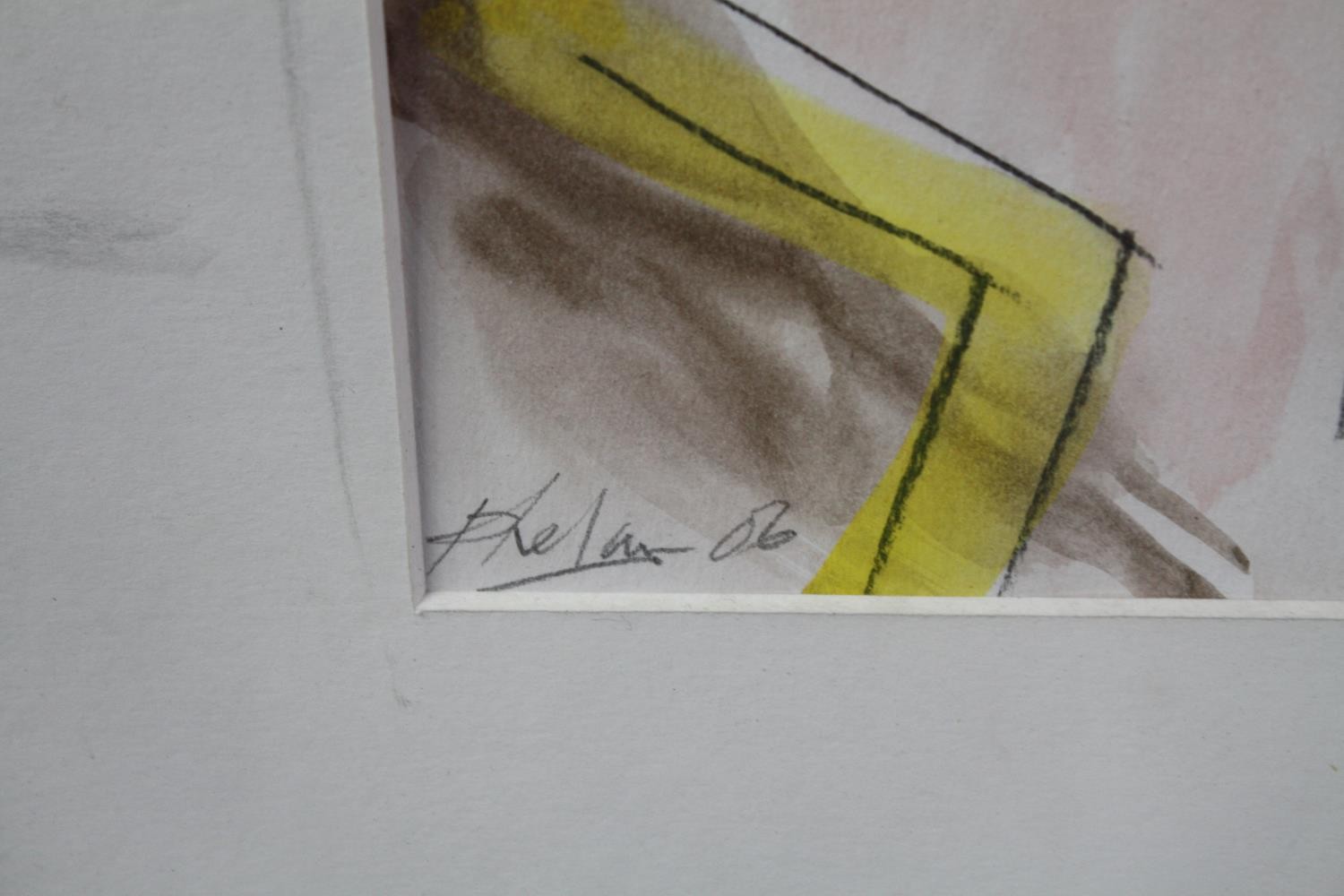 Watercolour and pencil on paper. Signed indistinctly lower left. H.63 W.50 cm. - Image 3 of 4