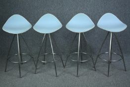 A set of four Onda counter stools by Jesus Gasca for Stua. H.83cm. (each)