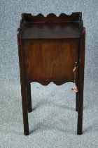 Night cabinet, Georgian mahogany. H.72 W.38 D.30cm.