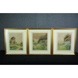 Stanley A Burchett (20th century). A collection of three rural themed watercolours. Each signed by