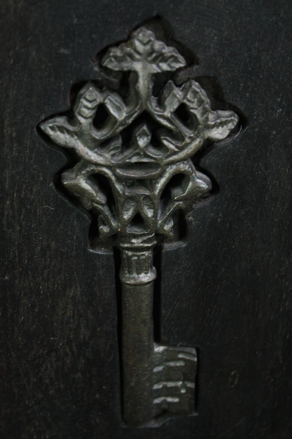 Seven framed decorative keys. H.30 W.23 cm. (largest) - Image 5 of 6