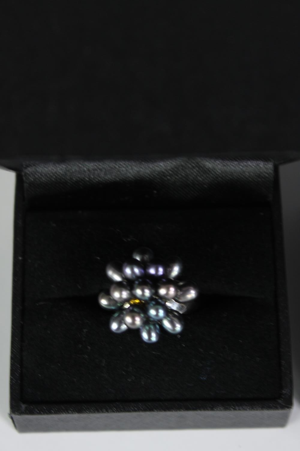 Five boxed silver and gemstone dress rings, set with kunzite, black cultured pearl, mother of - Image 4 of 8