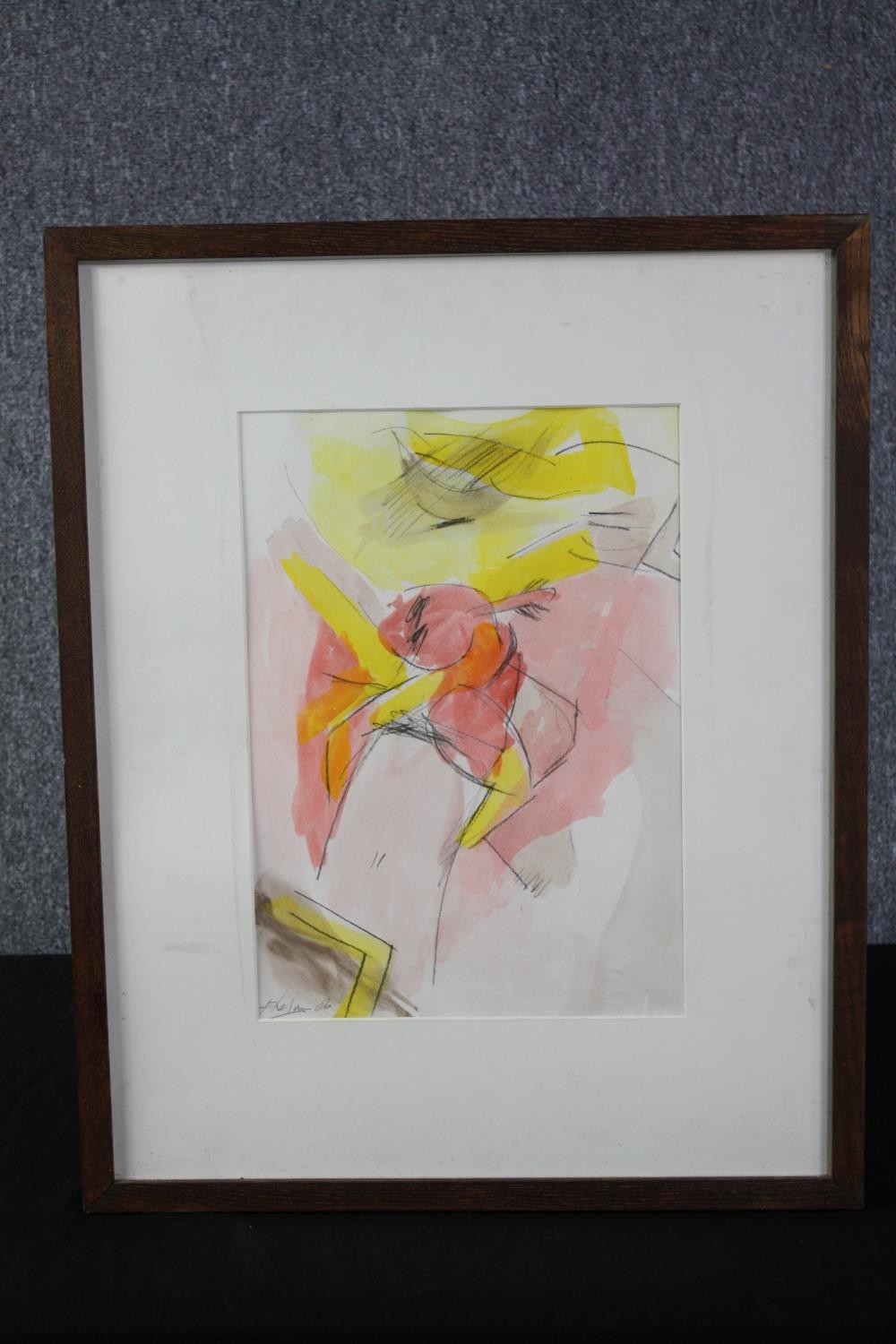 Watercolour and pencil on paper. Signed indistinctly lower left. H.63 W.50 cm. - Image 2 of 4
