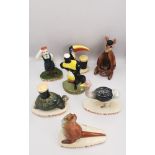 A collection of seven 1960's Carltonware hand painted advertising Guinness ceramic figures,