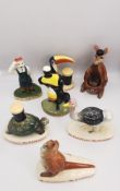 A collection of seven 1960's Carltonware hand painted advertising Guinness ceramic figures,