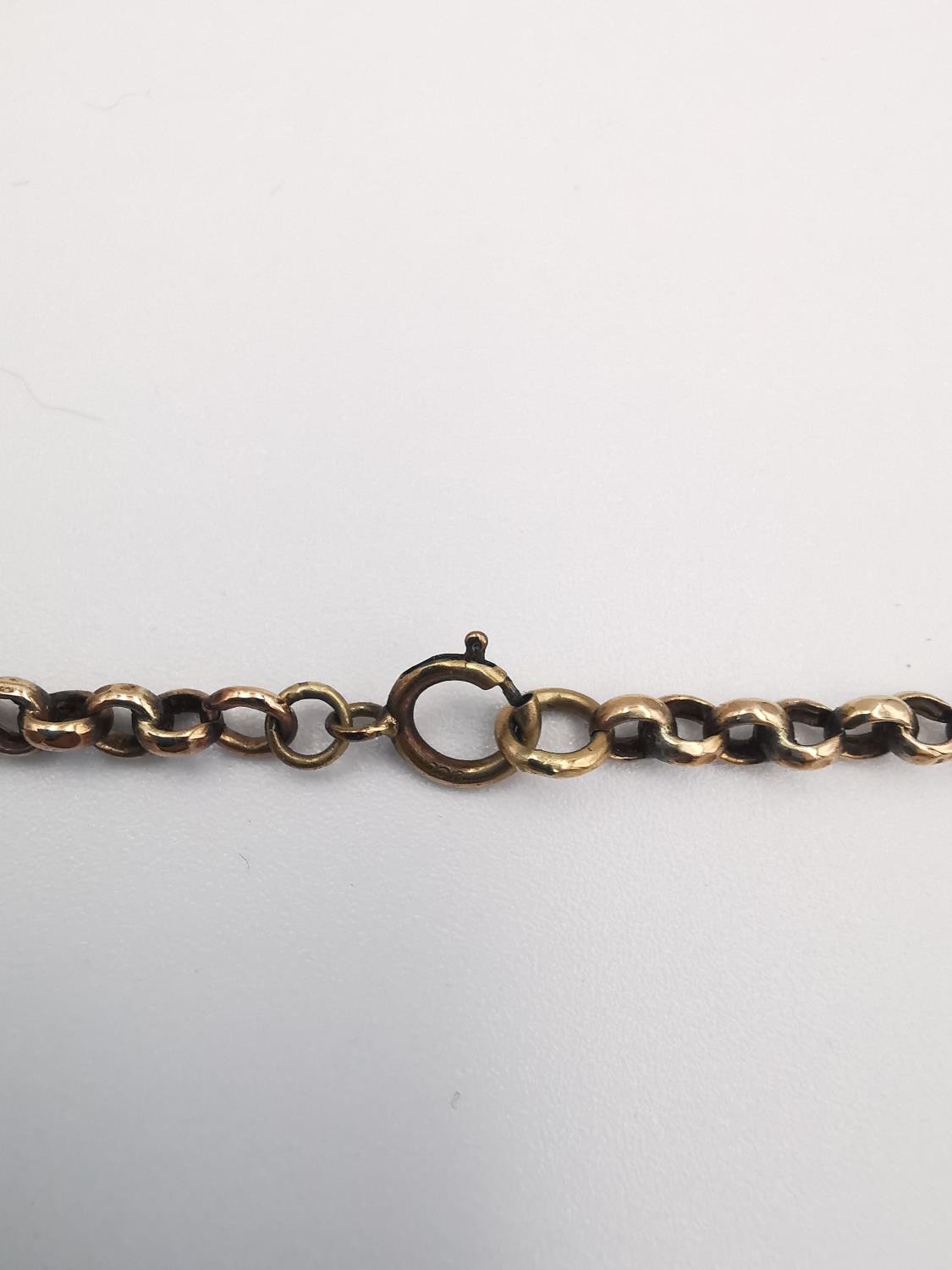 A Victorian 9ct rose gold chain with ball and bar design to the front, the rest of the chain rolo - Image 4 of 5