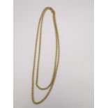 An 18ct yellow gold twist rope chain with lobster clasp. Hallmarked:18KT, Italy, 750. L.64cm