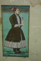 Watercolour painting on paper laid onto card. Probably nineteenth century. Well detailed with a
