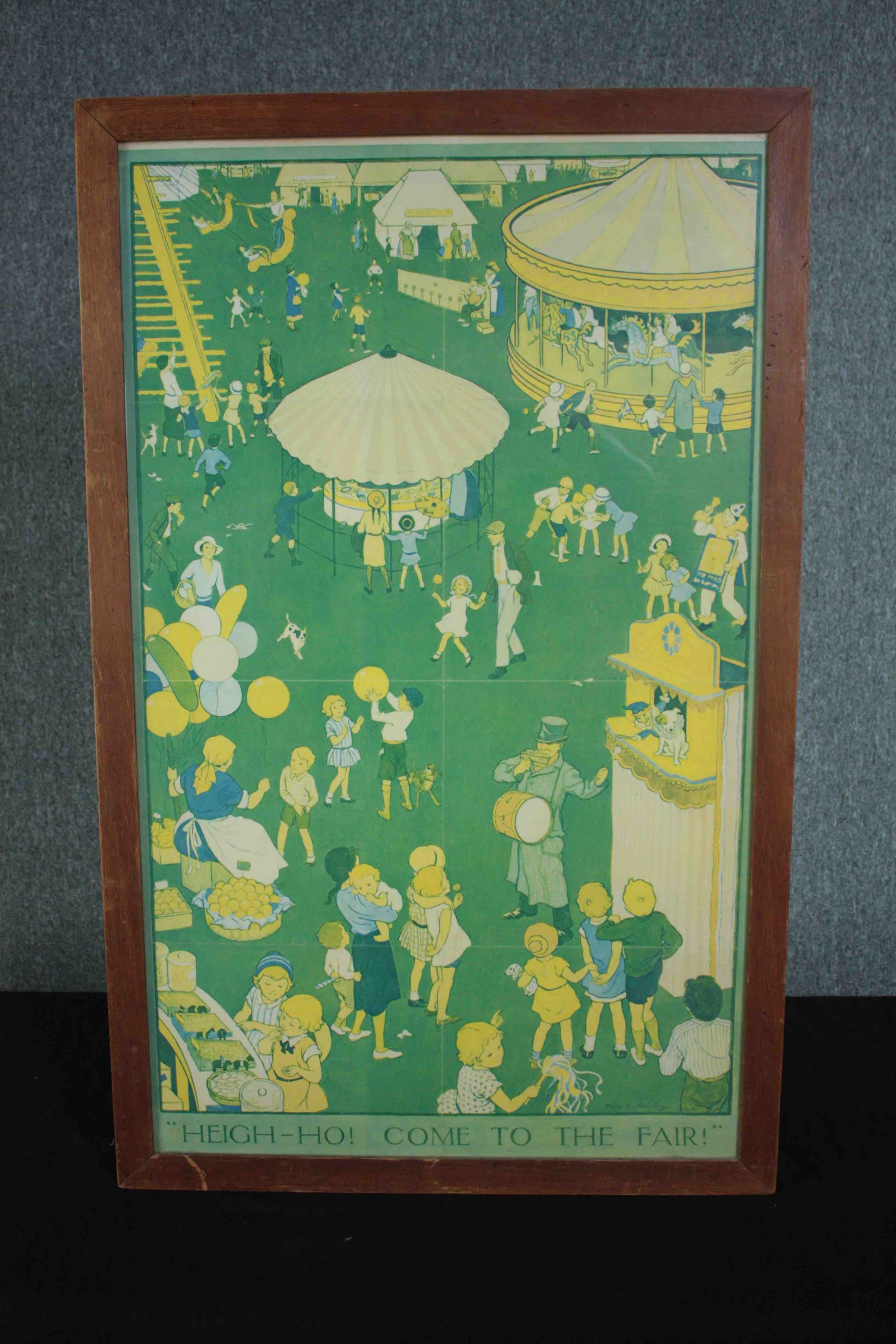 Nina K. Brisley (British. 1898-1978) Lithograph. "Heigh-Ho! Come to the Fair" From the 'Child - Image 2 of 4