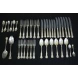 A collection of cutlery. Cooper Bros & Sons. Stainless Steel and silver plate, Sheffield L.25 cm. (