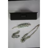 A collection of silver and blue topaz tassel style jewellery from Coloured Rocks, QVC. Each set with
