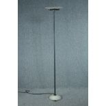 A modern floor standing uplighter lamp. H.196 cm.