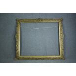 A very large giltwood and gesso frame. H.182 W.160 cm.