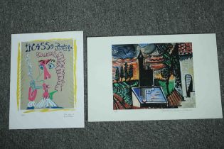 Two Picasso prints each printed and stamped by the Picasso estate. Numbered edition of 750. H.33 W.