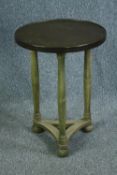 Lamp table, C.1900 Empire style brass and painted. H.68 Dia.50cm.