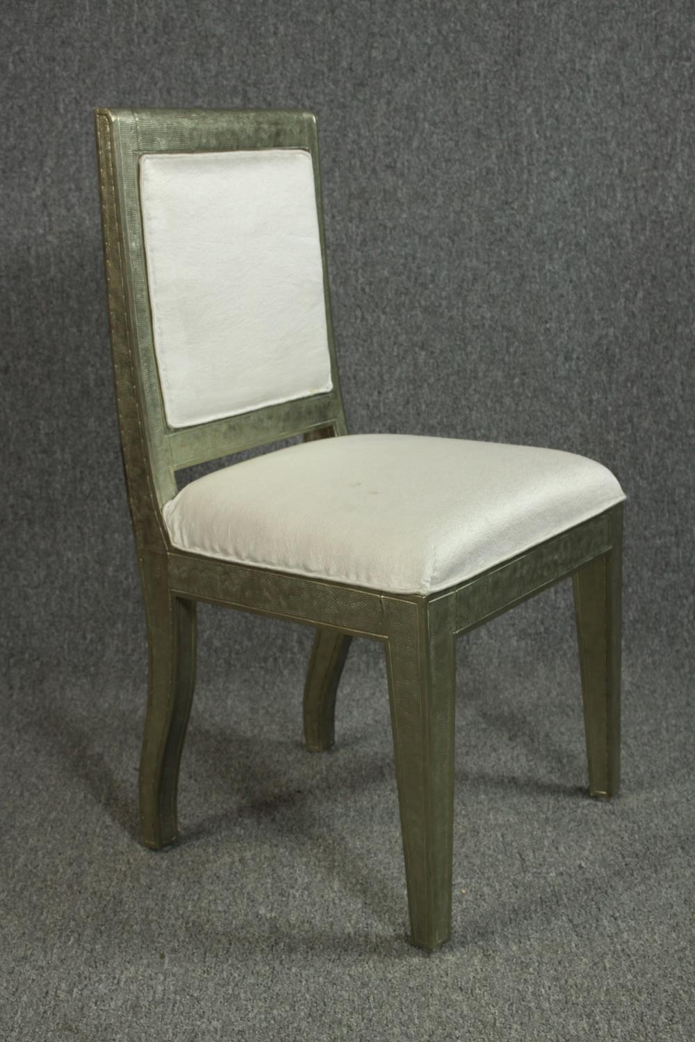 Dining chairs, contemporary with a lacquered finish. - Image 3 of 7