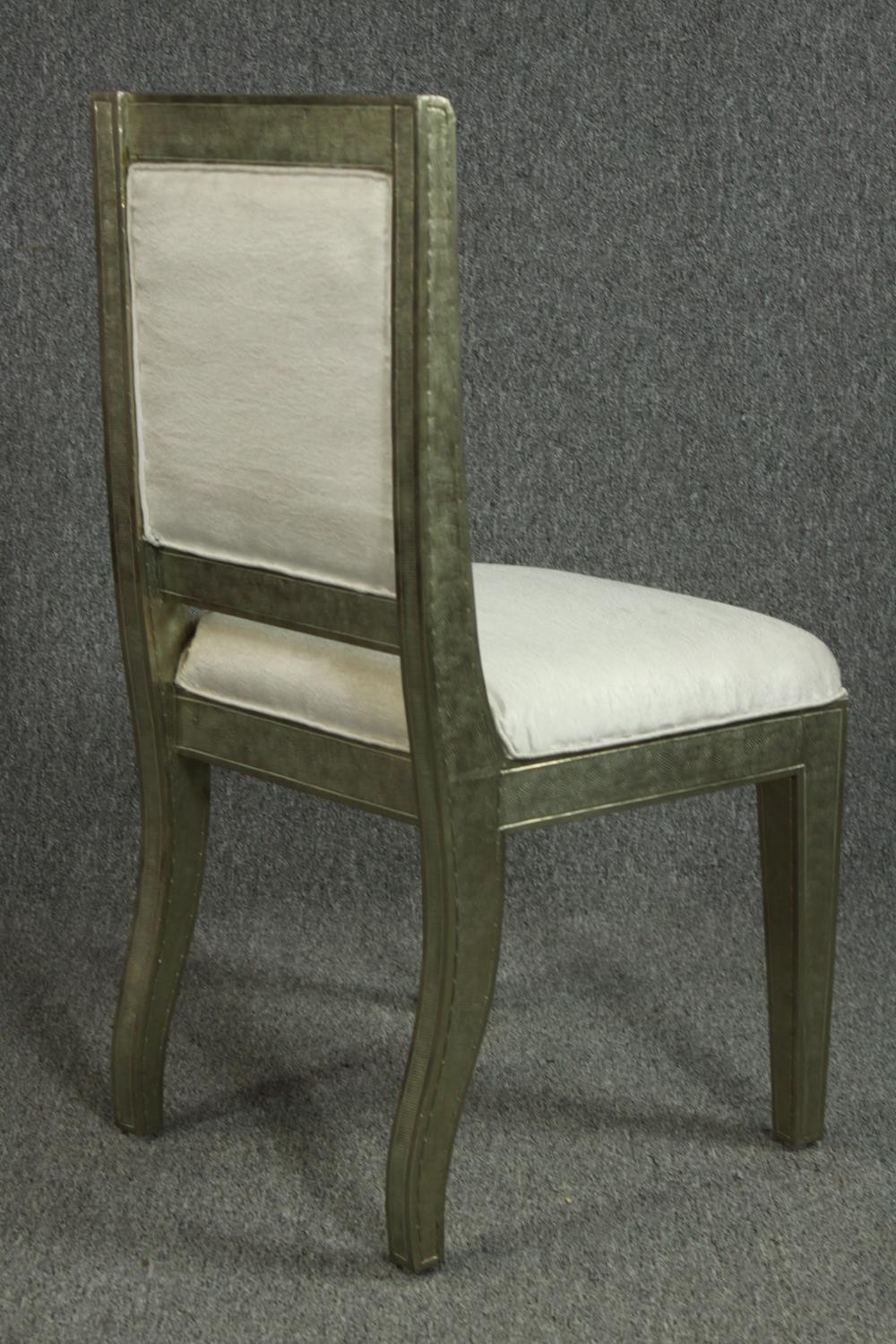 Dining chairs, contemporary with a lacquered finish. - Image 4 of 7