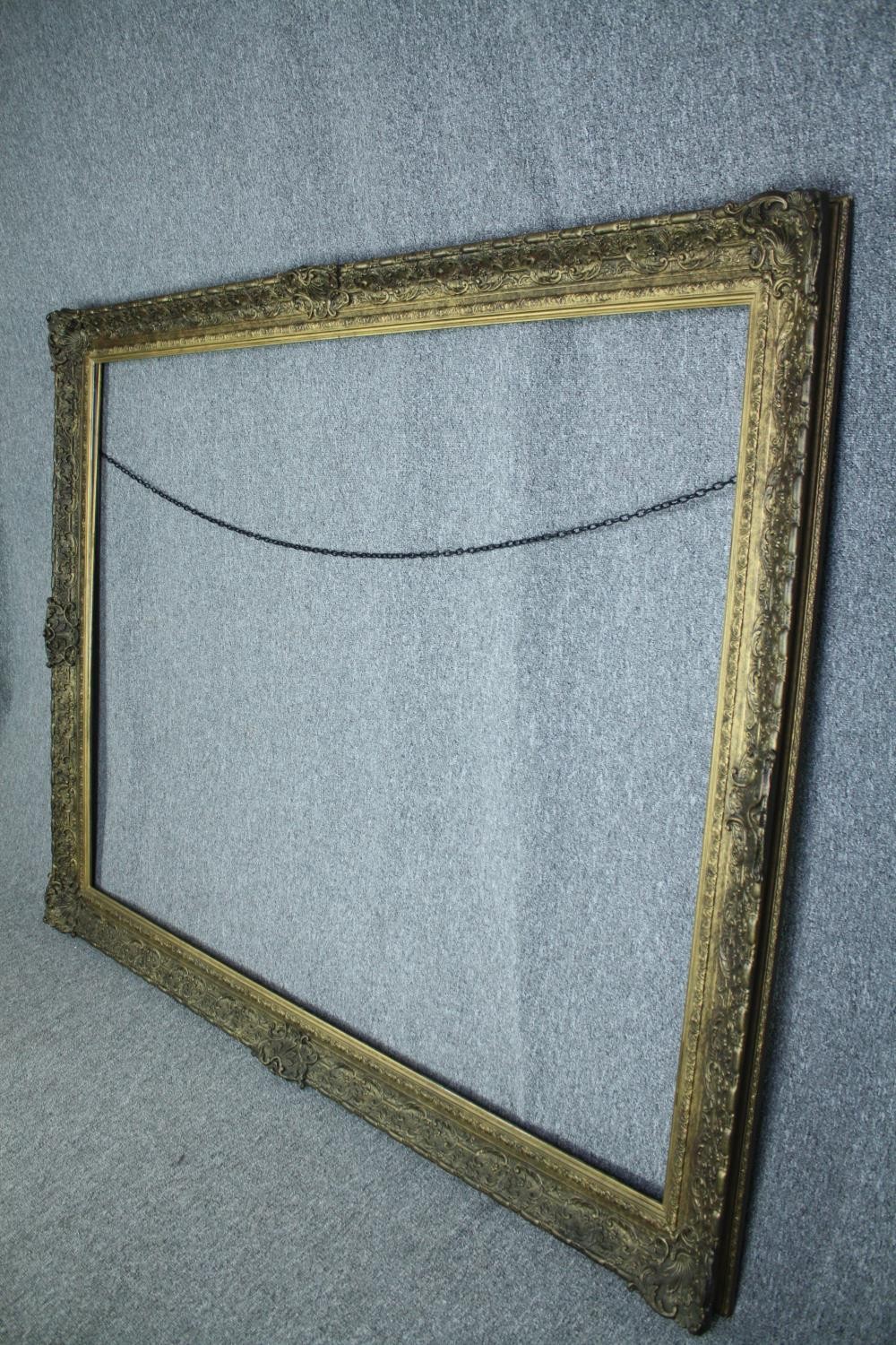 A very large giltwood and gesso frame. H.254 W.190 cm. - Image 3 of 4