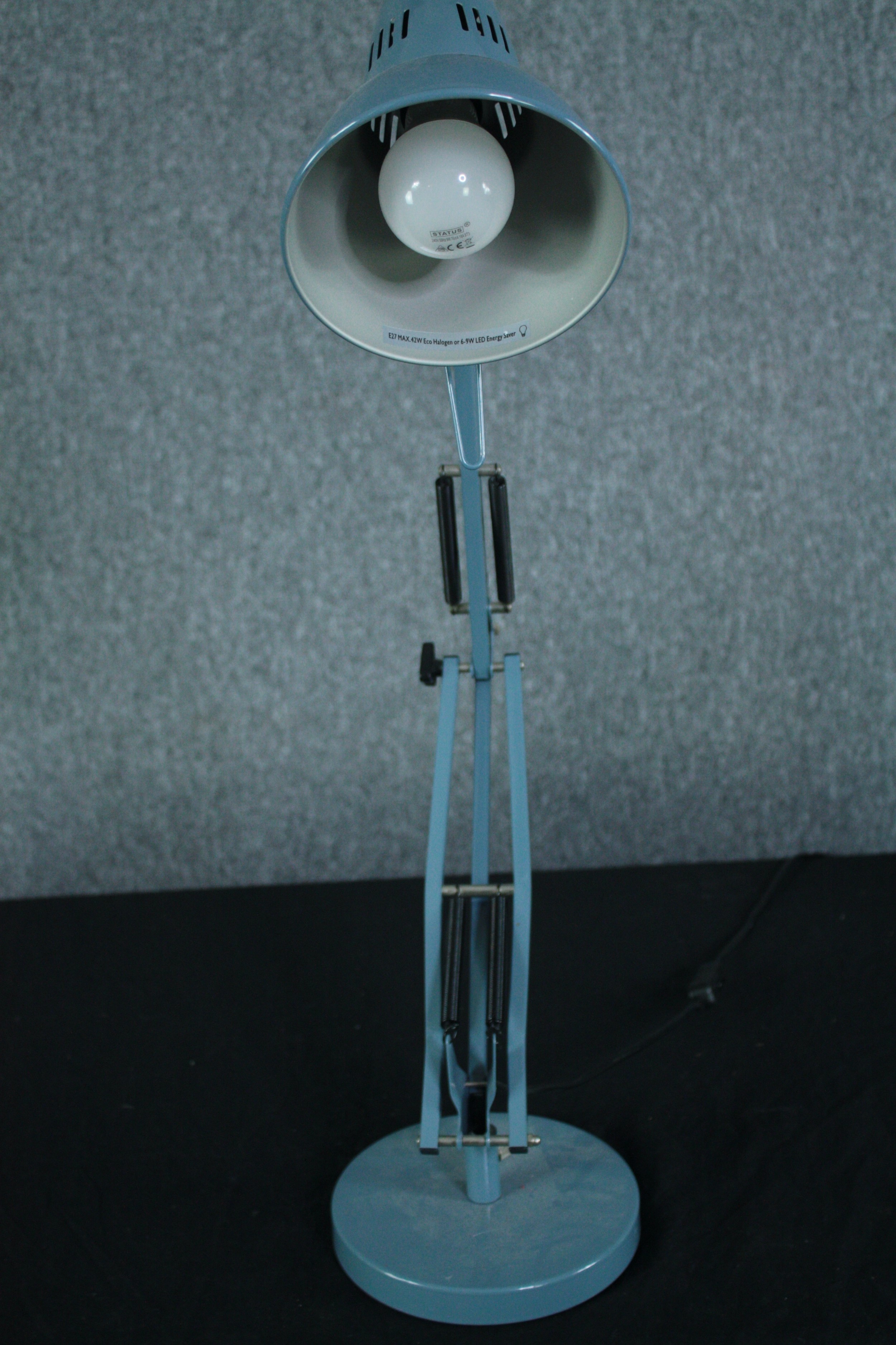 John Lewis anglepoise lamp in a teal or light blue finish. H.76 cm. - Image 3 of 5