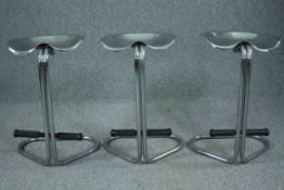 Rodney Kinsman for Bieffeplast, a set of three mid century tractor stools. H.67cm. (each)