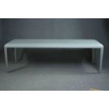 Dining table, contemporary Porro in metal. H.73 W.232 D.84cm.