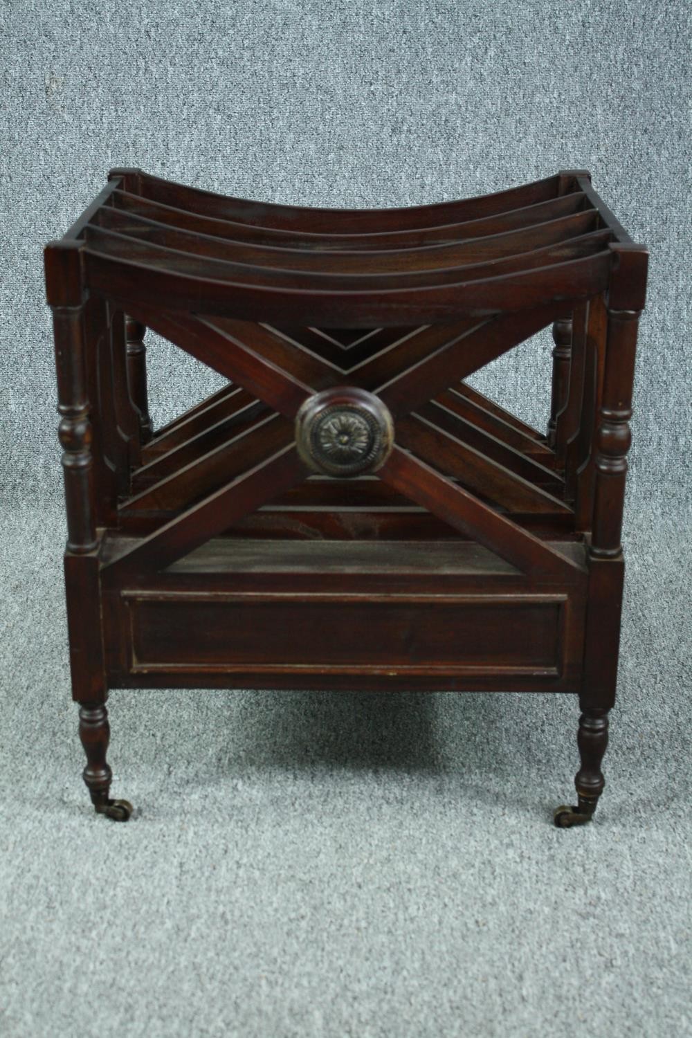 Canterbury magazine rack, Regency style mahogany. H.54 W.48 D.38cm. - Image 2 of 4