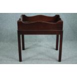 Butler's tray on stand, Georgian style mahogany. H.73 W.71 D.47cm.