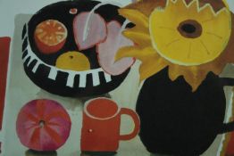 Mary Fedden. Orange Mug. Lithograph. Signed and numbered. Edition of 550. Framed and glazed. H.32