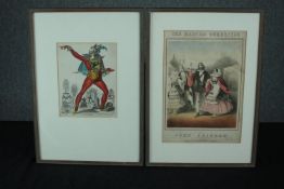 Martha-Quadrille. Opera. Two framed nineteenth century prints. H.47 W.37 cm. (each)