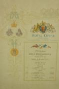 Royal Opera Gala. Silk programme. Romeo and Juliette. 1905. H.43 W.32cm.