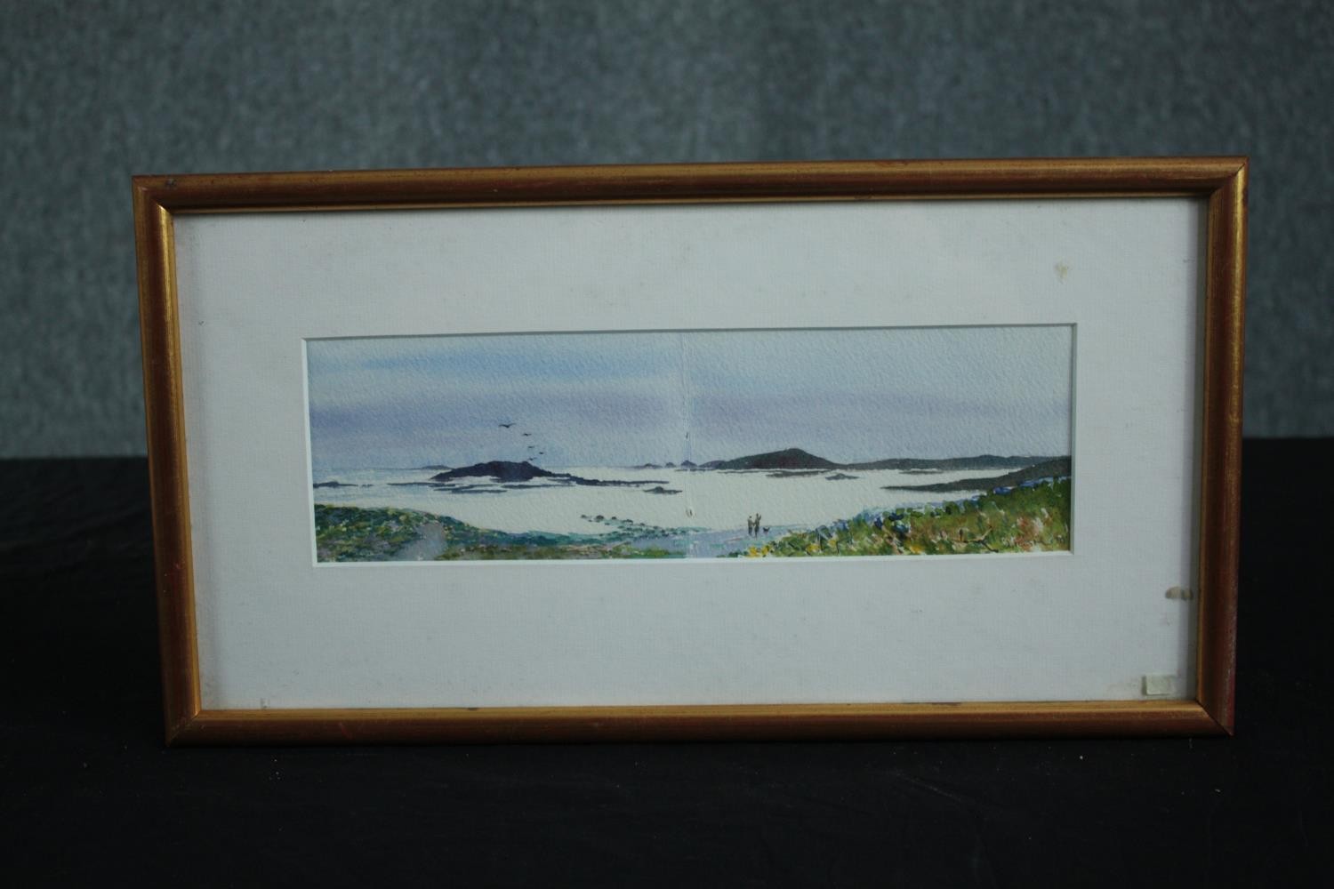 Watercolour. Scilly Isles. Signed on the back 'L. M. Minter' and from the 'Hurlingham Club Members - Image 2 of 5