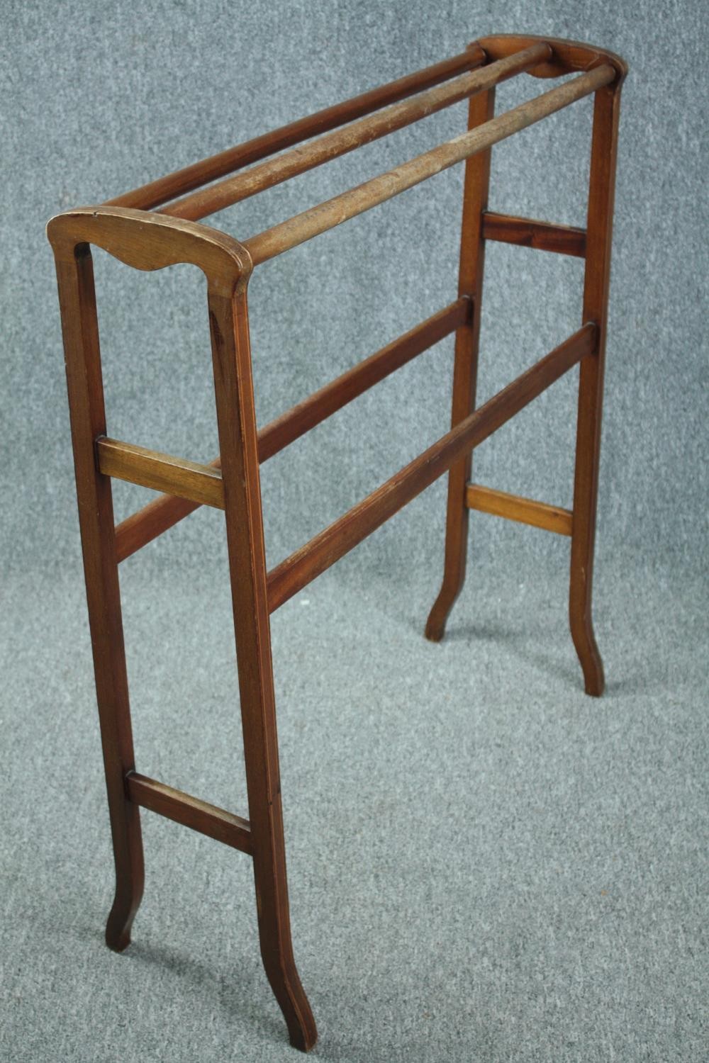 Two C.1900 towel rails and an old washing dolly. H.88 W.76cm. (largest) - Image 5 of 6