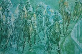 Jack Lawrence Miller. Horse racing. Lithograph. Limited edition of 100 signed and numbered copies.