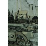 Rupert Shepherd (British b. 1909) The River Lea. Linocut. Signed. Edition of 60 numbered copies.